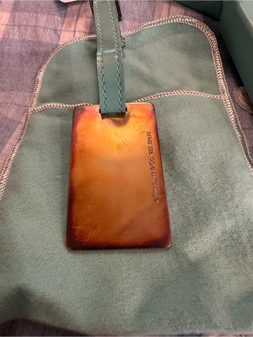 Vintage Tiffany & Co. 1837 Sterling Silver Luggage Tag With Box - Picture 2 of 9